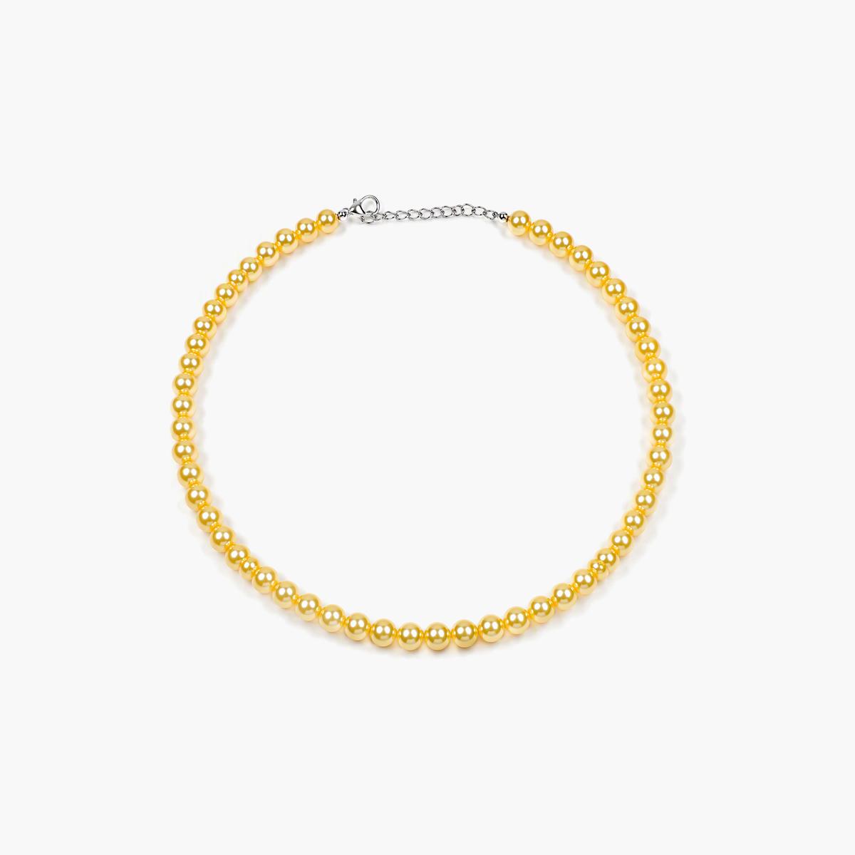 Dainty Pearl Bead Chain Necklace
