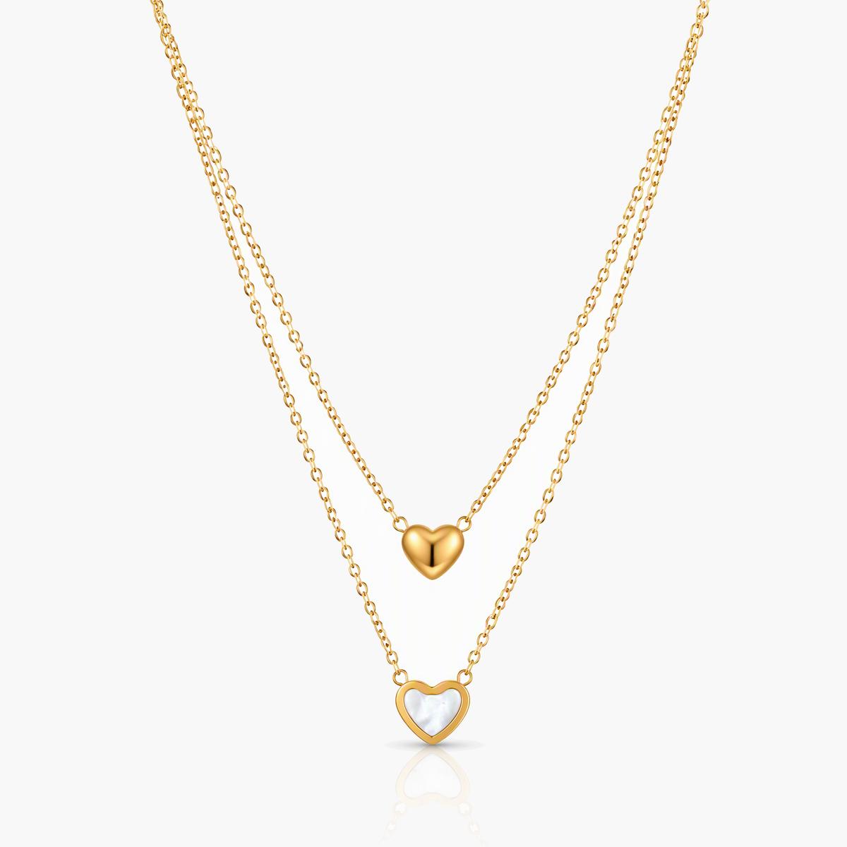 Dainty Double Heart Necklace