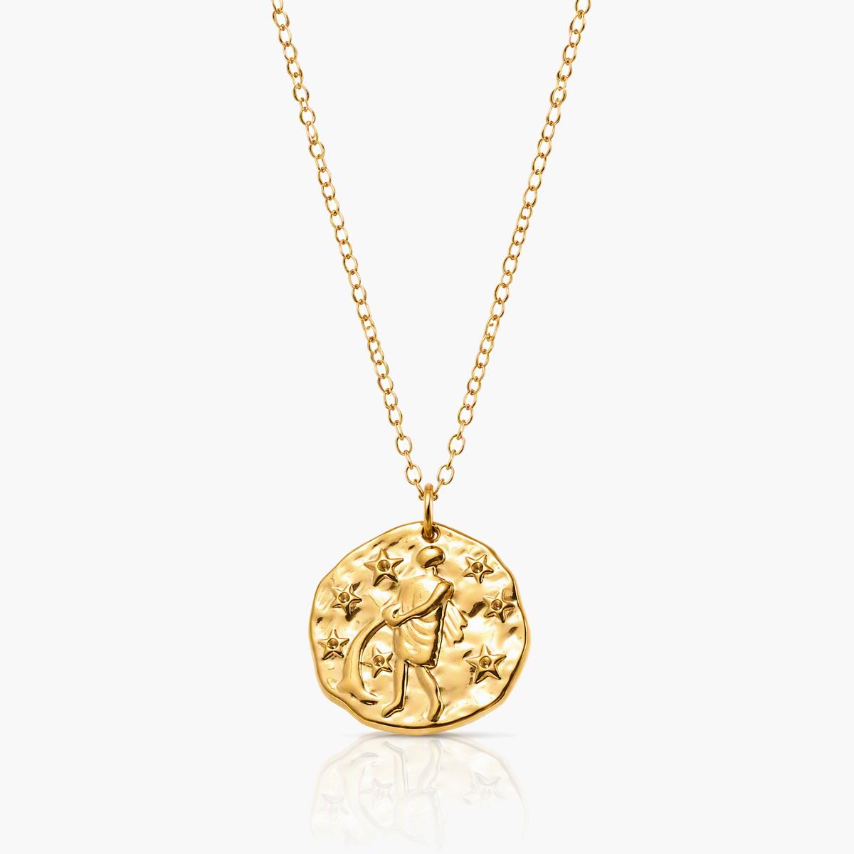 Zodiac Coin Pendant Necklace