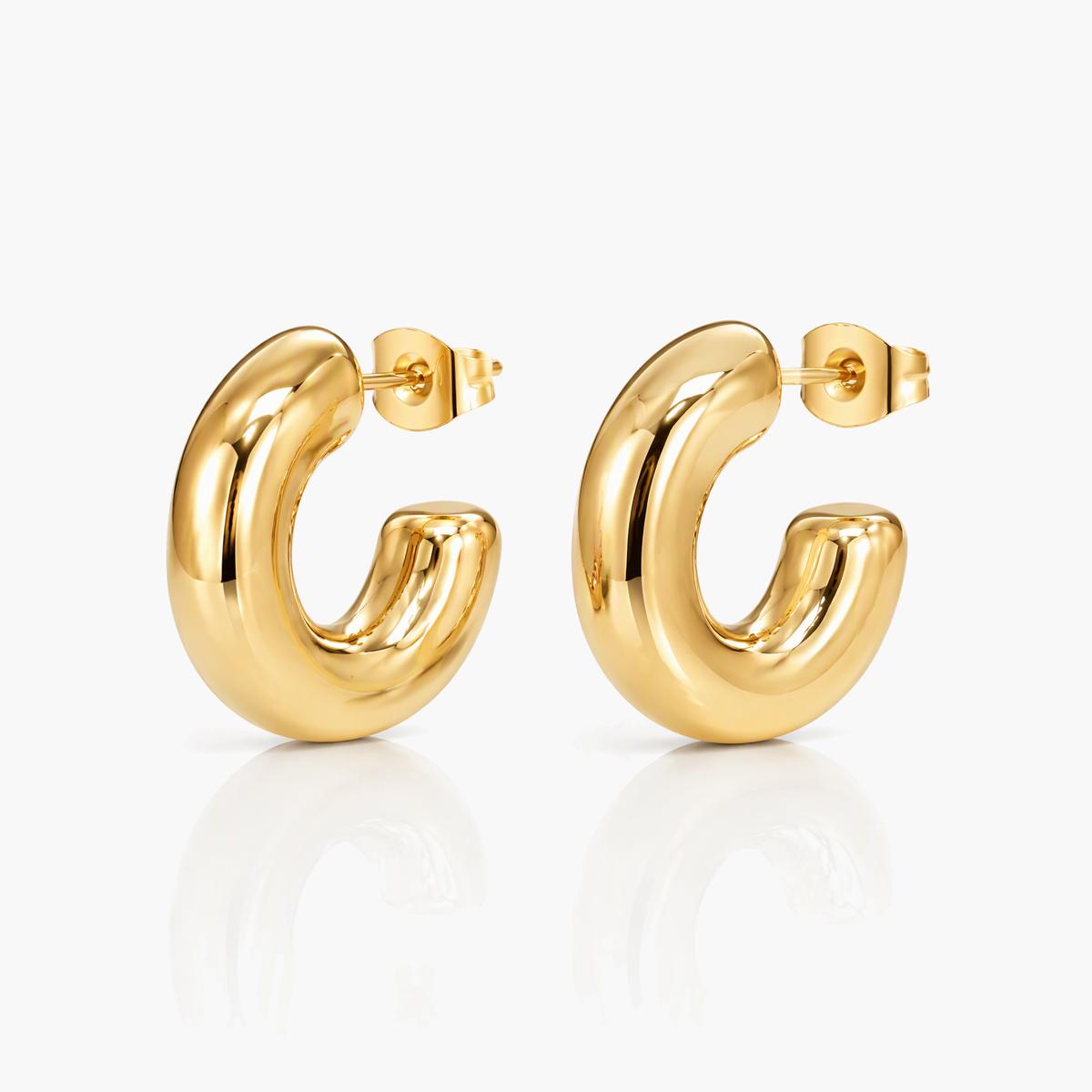 Chunky Open Cuff Earrings