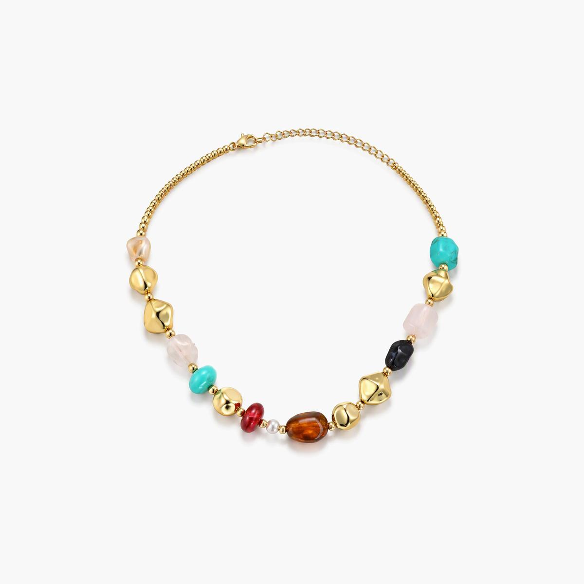 Boho Multicolor Stone Necklace