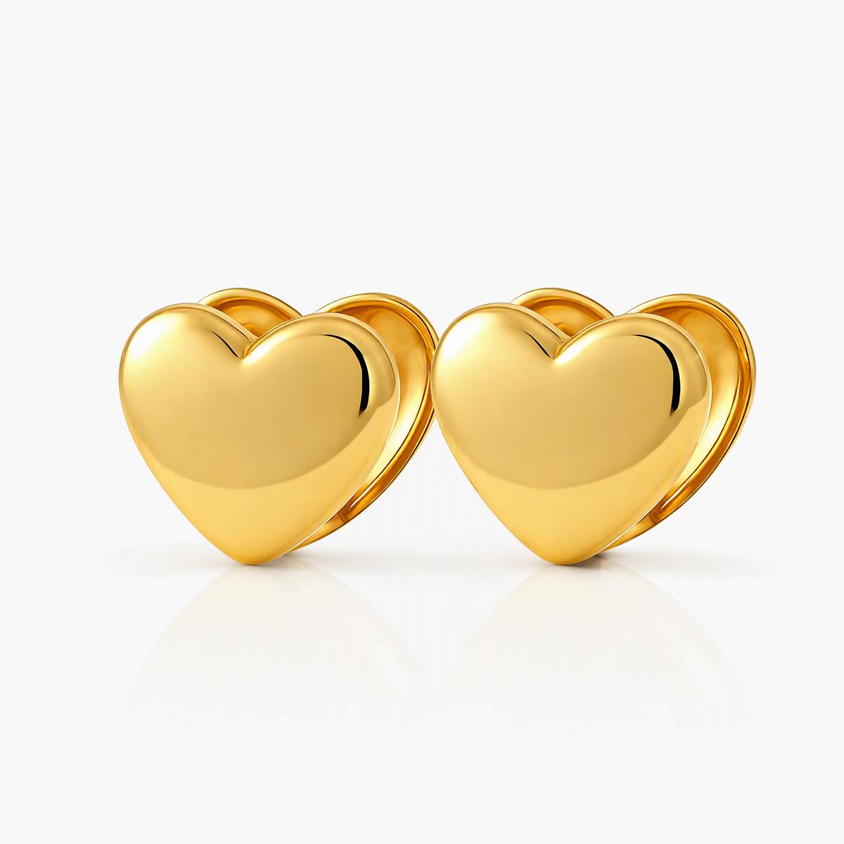 Heart Teardrop Stud Earrings