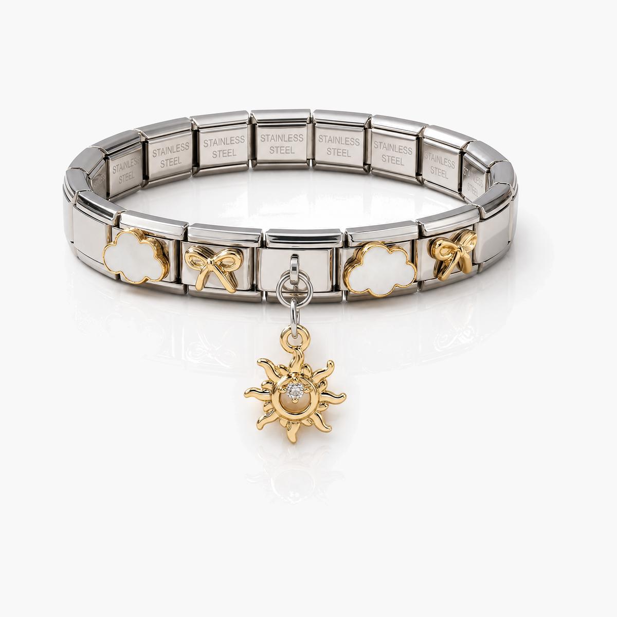 Elegant Cloud & Sun Charm Bracelet