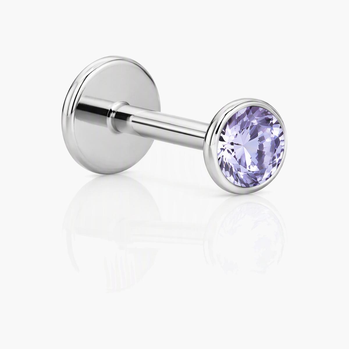 Dainty Round Stone Stud Earrings