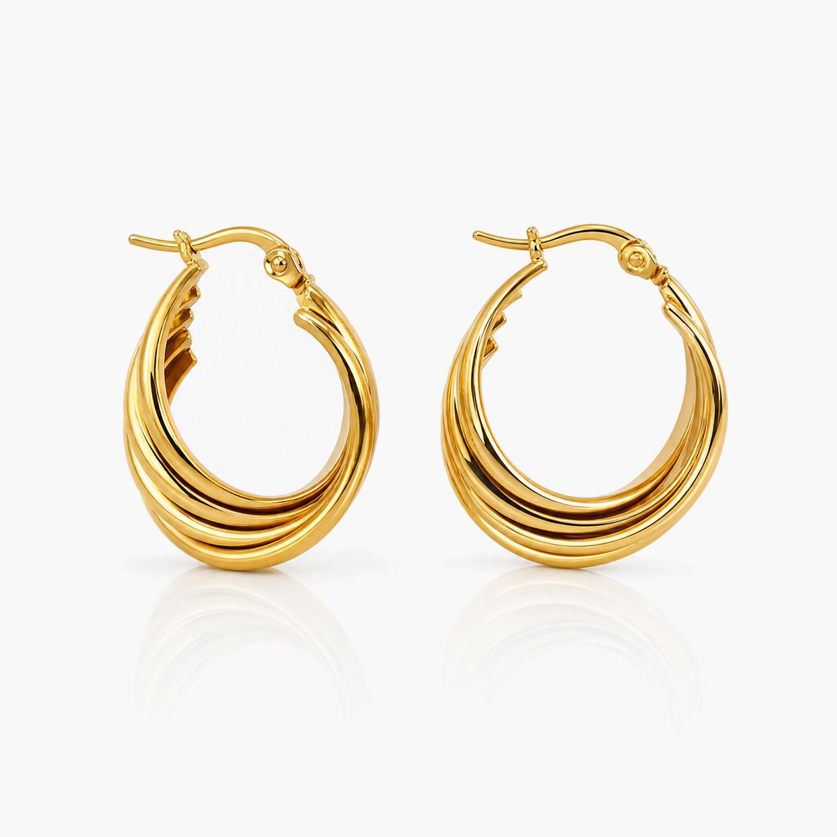 Twisted Band Hoop Earrings