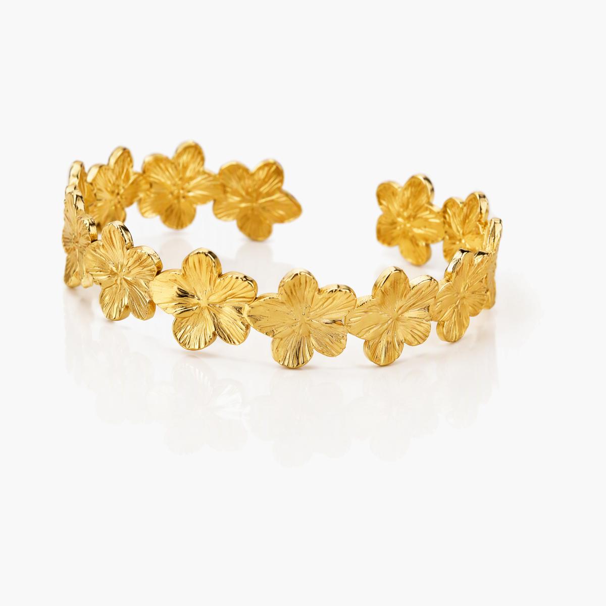 Flower Open Cuff Bracelet