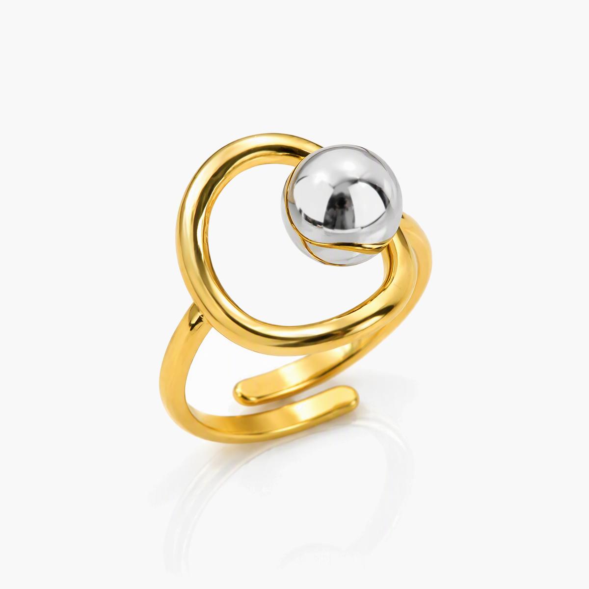 Trendy Sphere Ball Ring