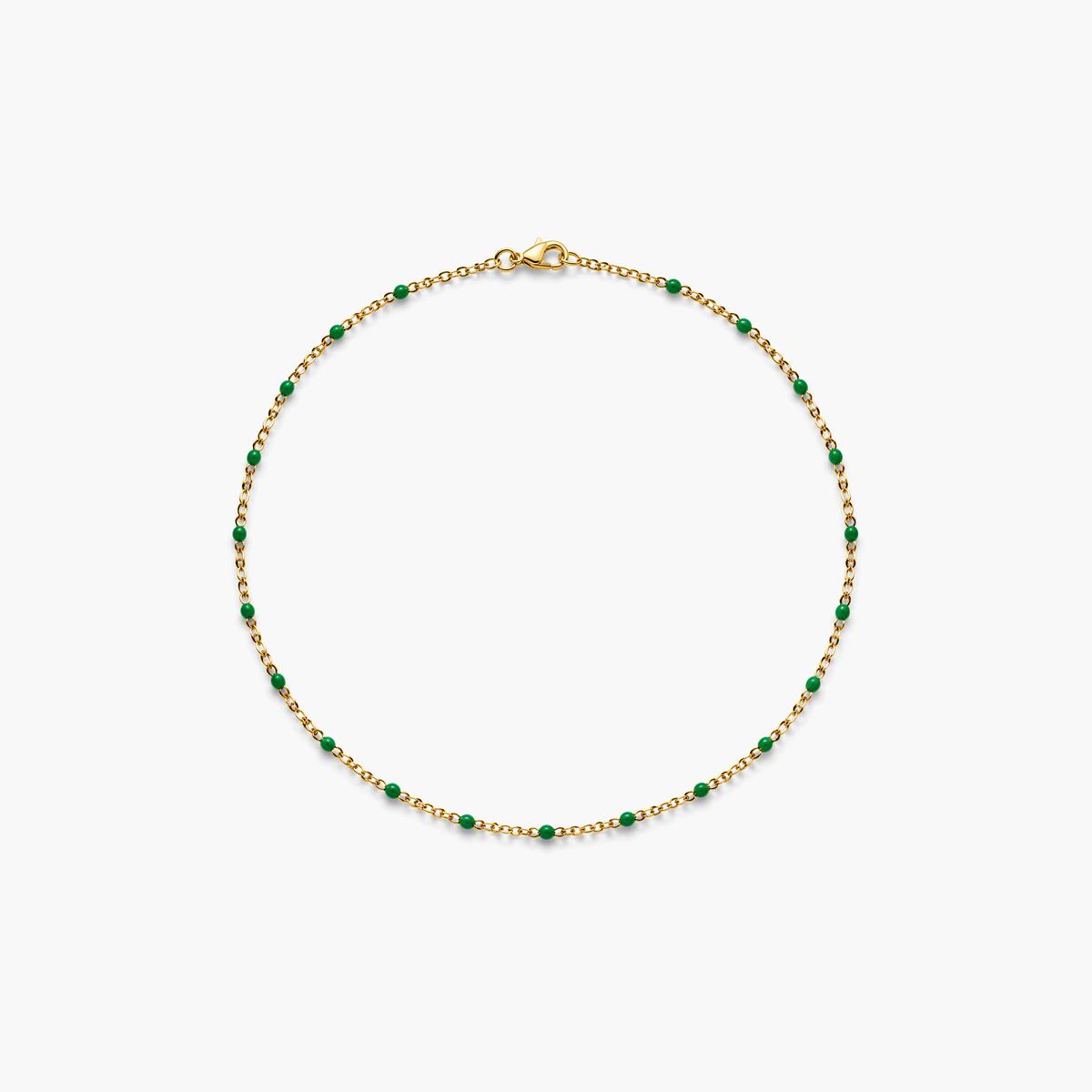 Dainty Enamel Bead Chain Necklace