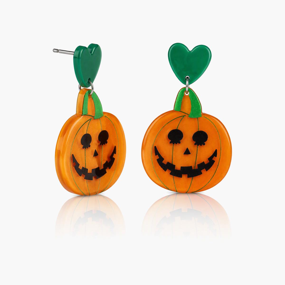 Cute Heart Ghost Drop Earrings