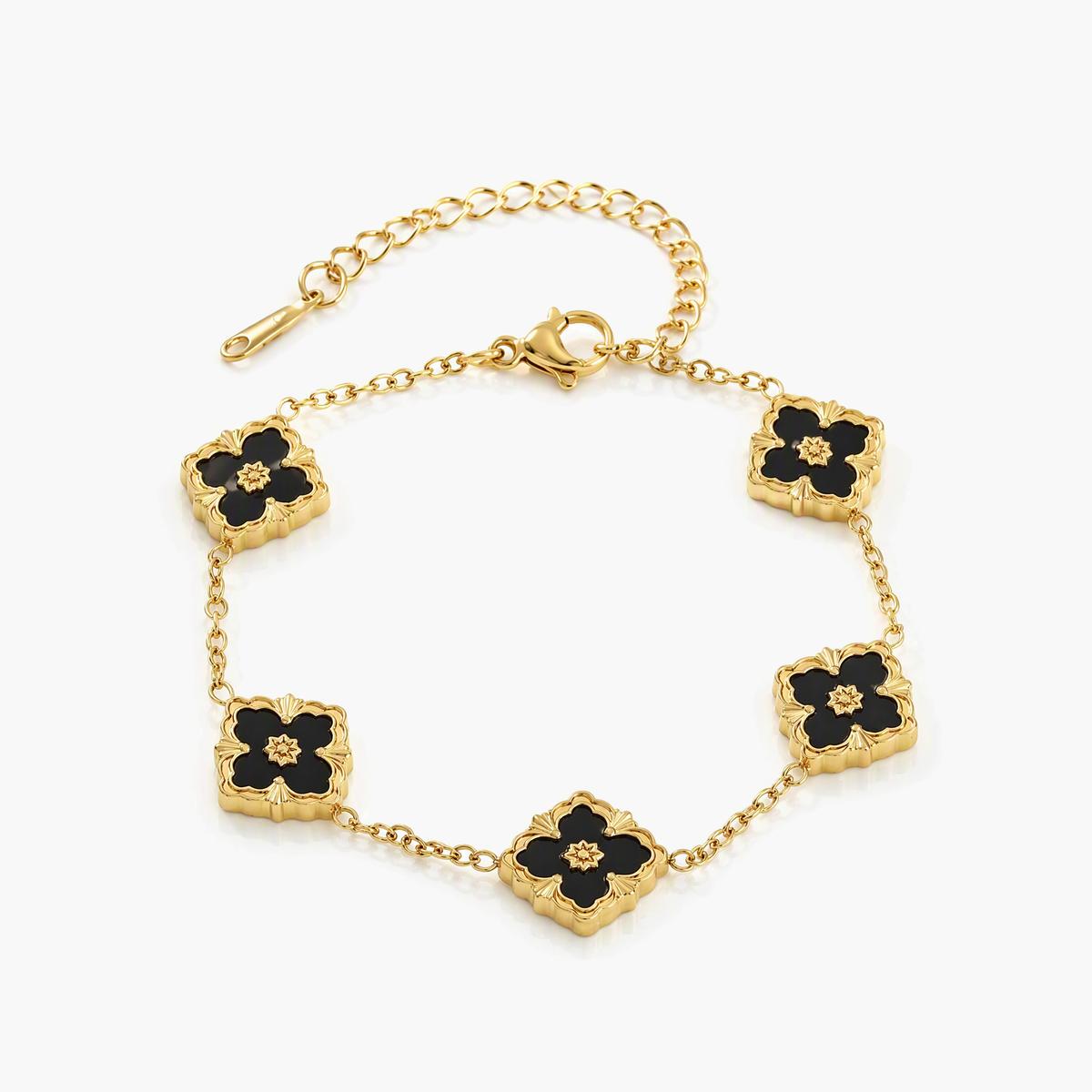 Dainty Four-Leaf Clover Bracelet