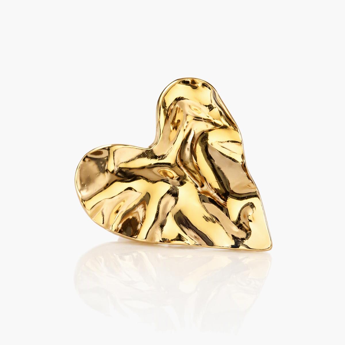 Textured Heart Stud Earrings