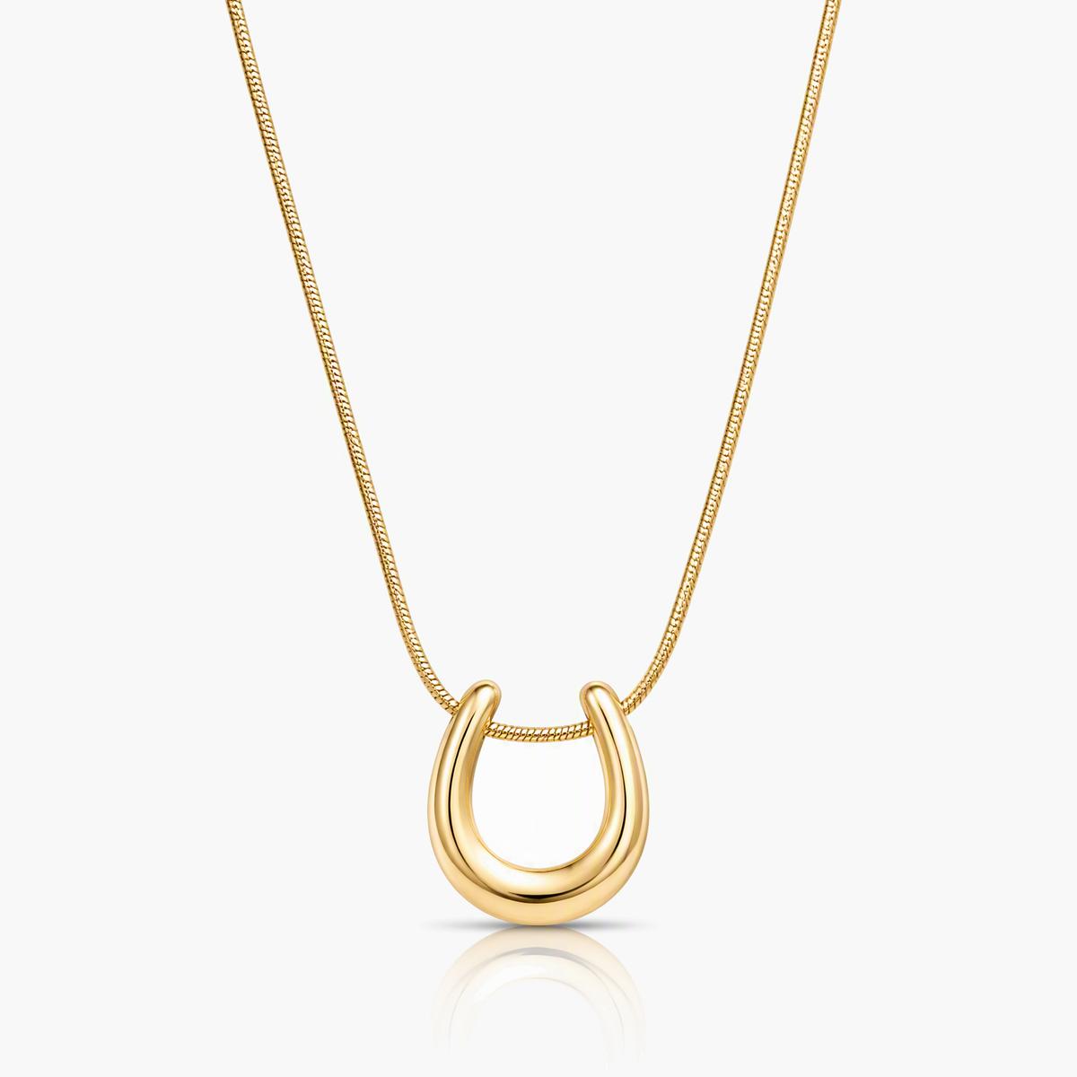 Minimalist Horseshoe Pendant Necklace