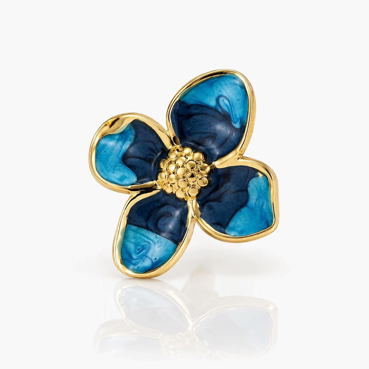 Marble Flower Stud Earrings