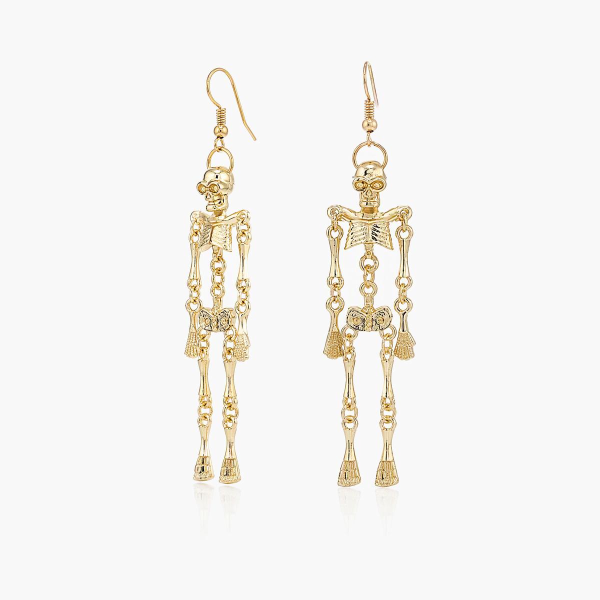 Gothic Skeleton Drop Earrings