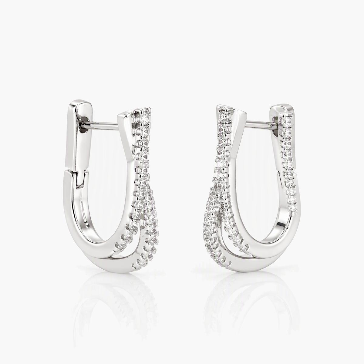 Twisted Band Huggie Earrings