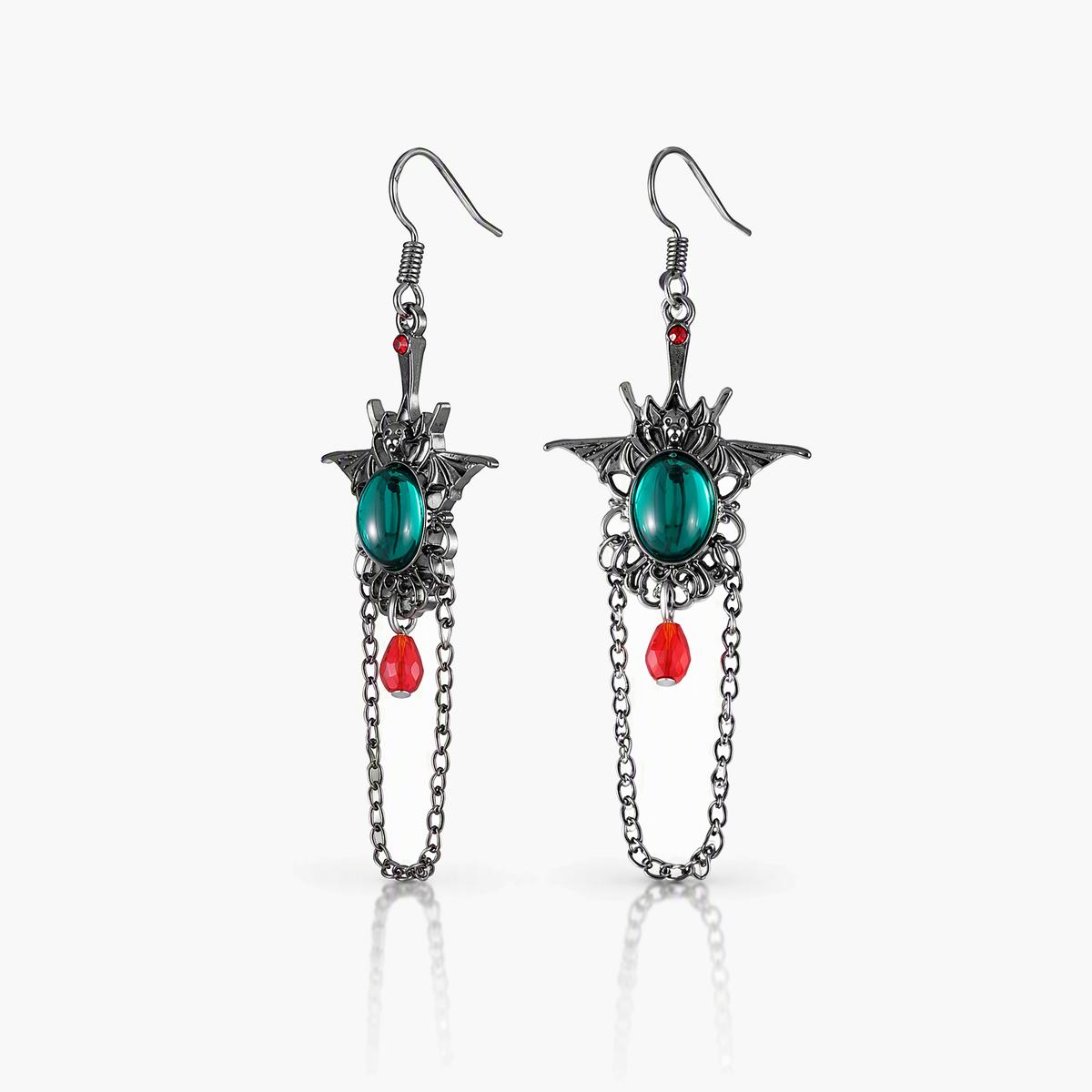 Vintage Bat Drop Earrings
