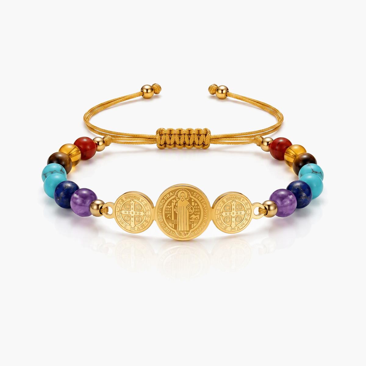 Saint Benedict Coin Bracelet