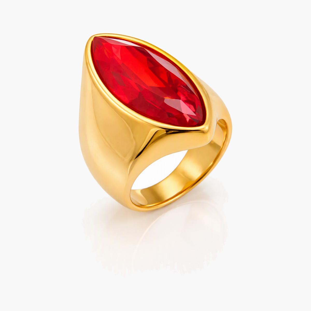 Chunky Single Stone Ring