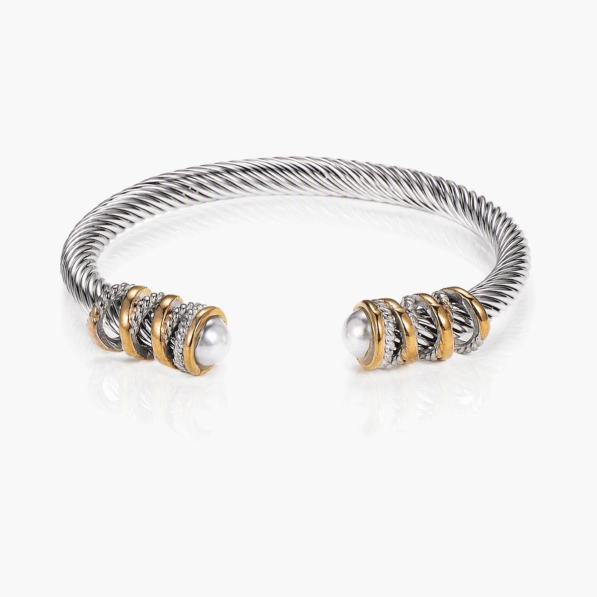 Twisted Cable Open Cuff Bracelet