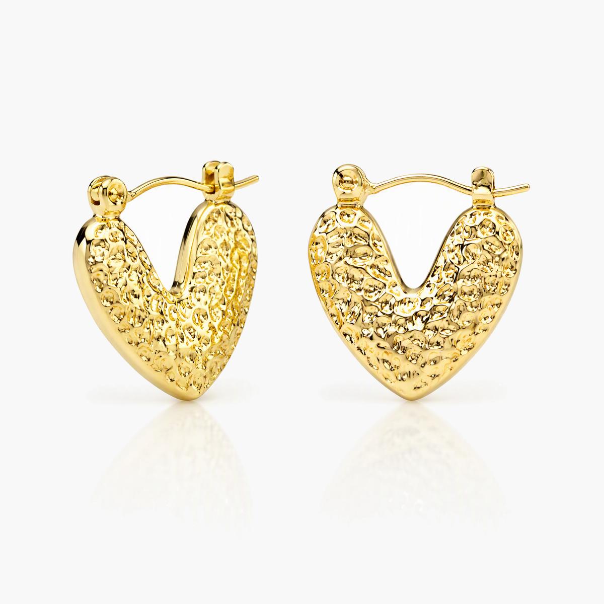 Trendy Textured Hoop Earrings