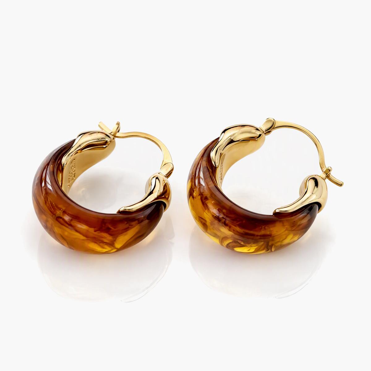 Chunky U-Shape Hoop Earrings