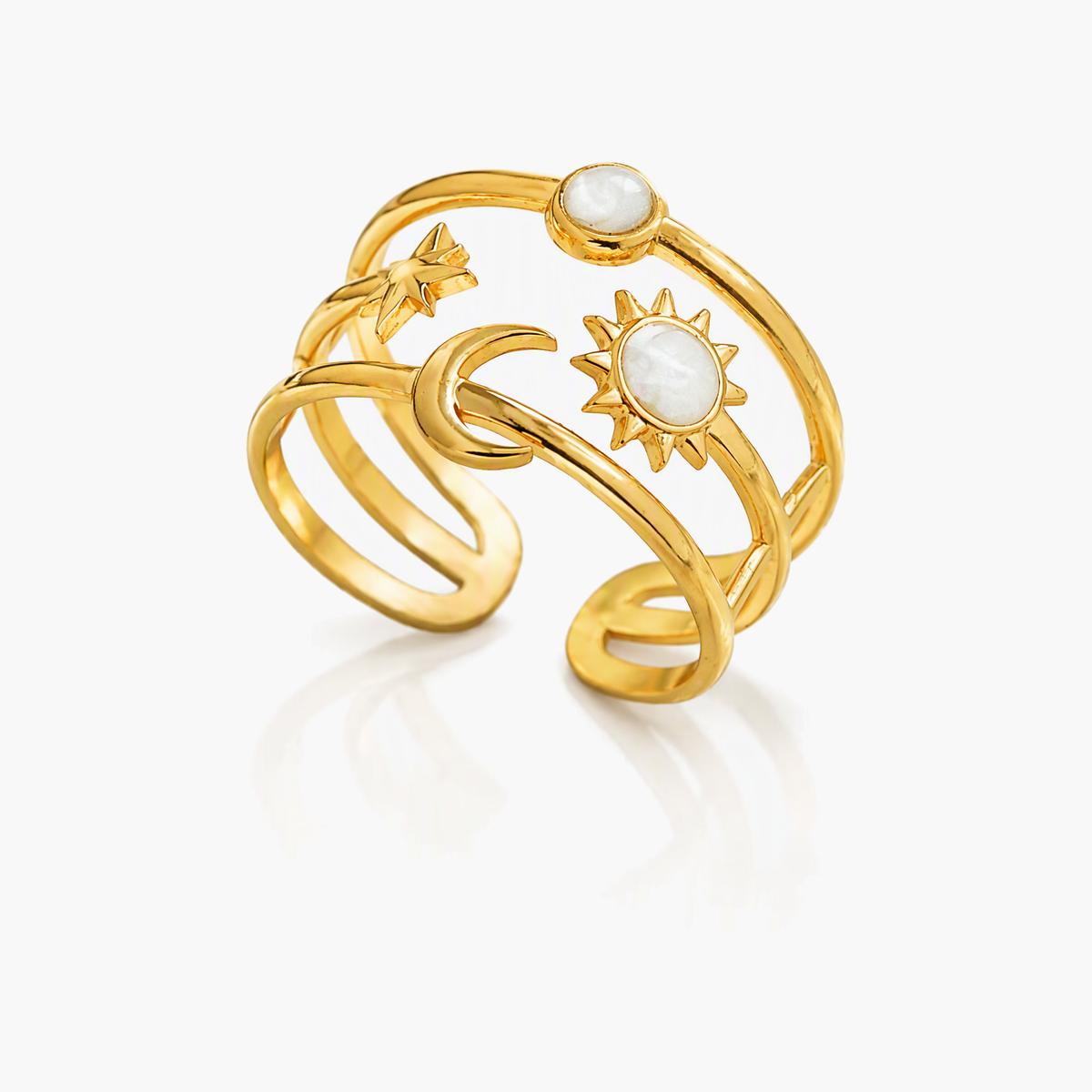Celestial Moon & Star Ring