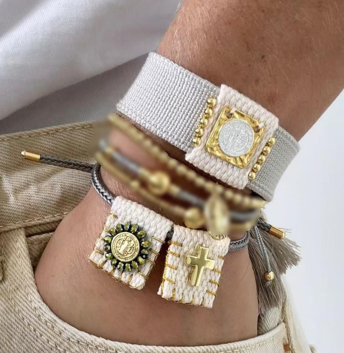 Boho Square Coin Charm Bracelet