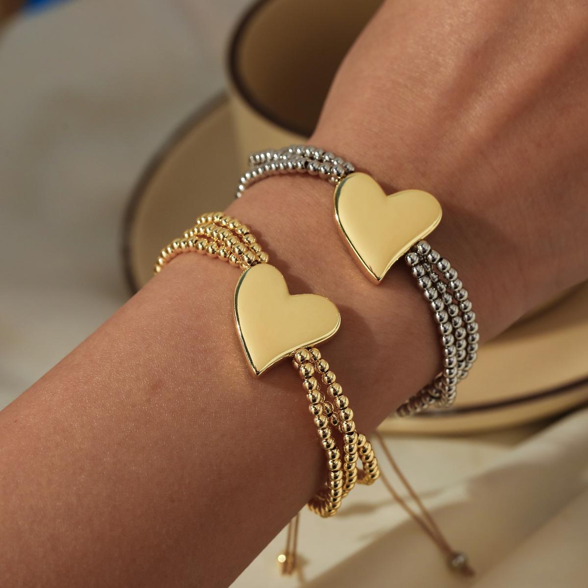 Dainty Heart Beaded Bracelet