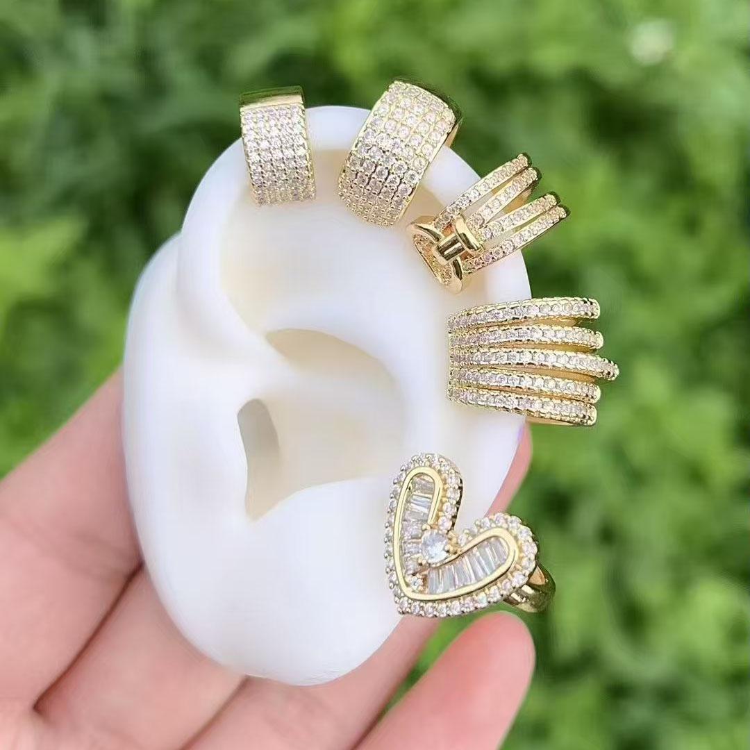 Trendy Heart Cuff Earrings