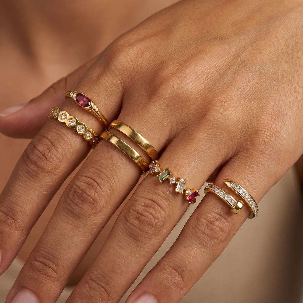 Dainty Multi-Stone Stackable Rings