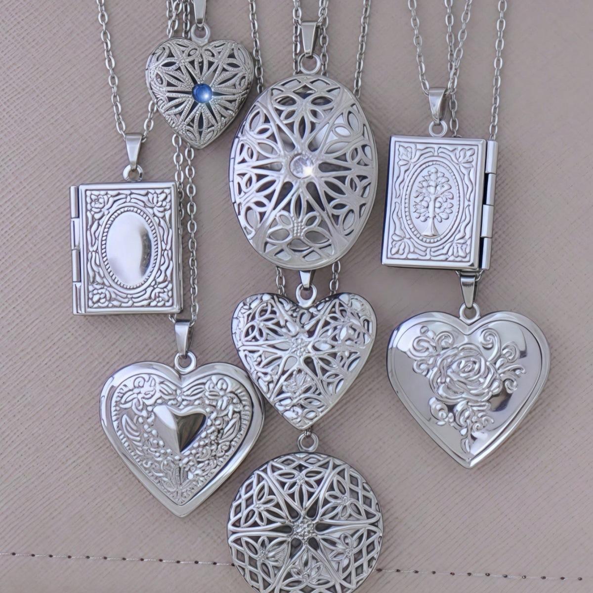 Vintage Filigree Locket Necklace