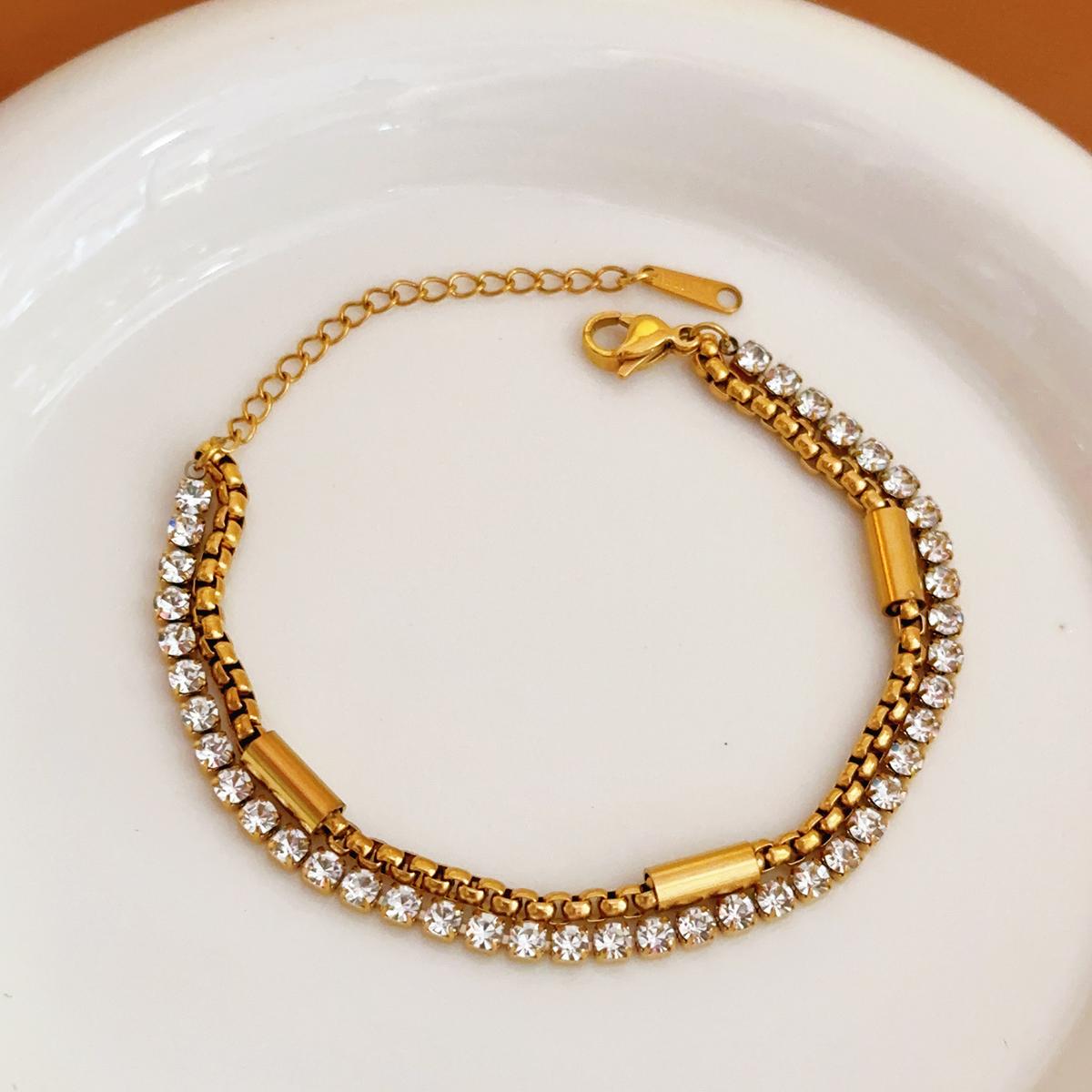 Trendy Double Row Bracelet