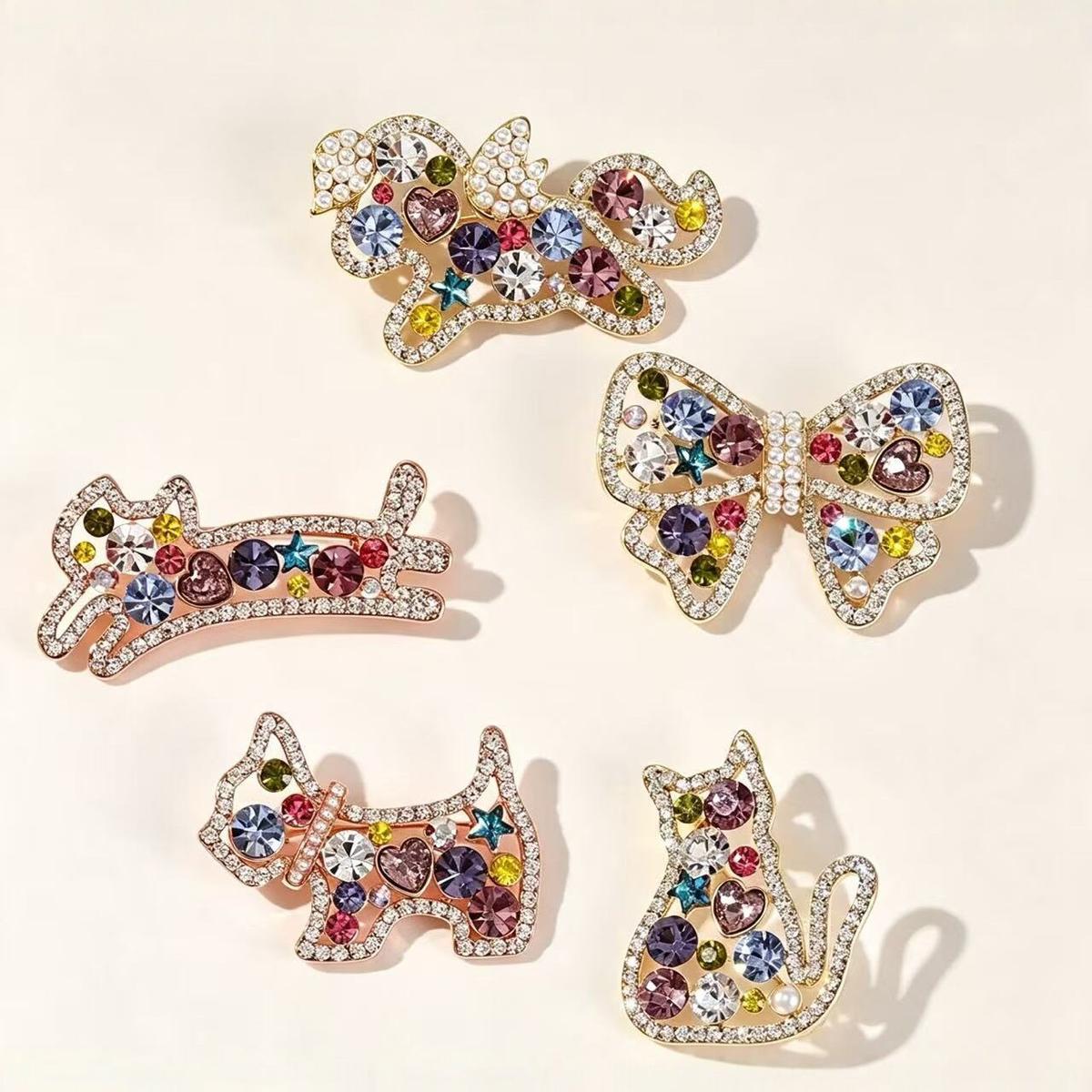 Cute Cat and Bow Brooch