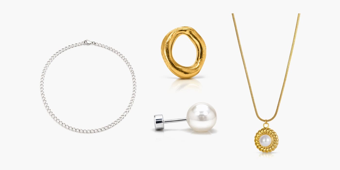 Silver Minimalist Jewelry Layering Set