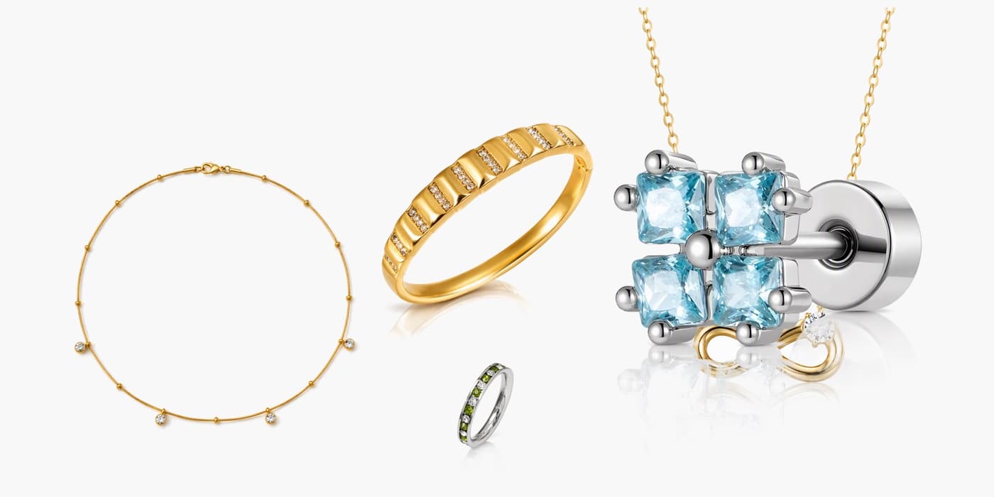 Silver Classic Jewelry Set