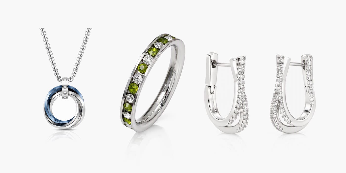 Silver Classic Jewelry Layering Set