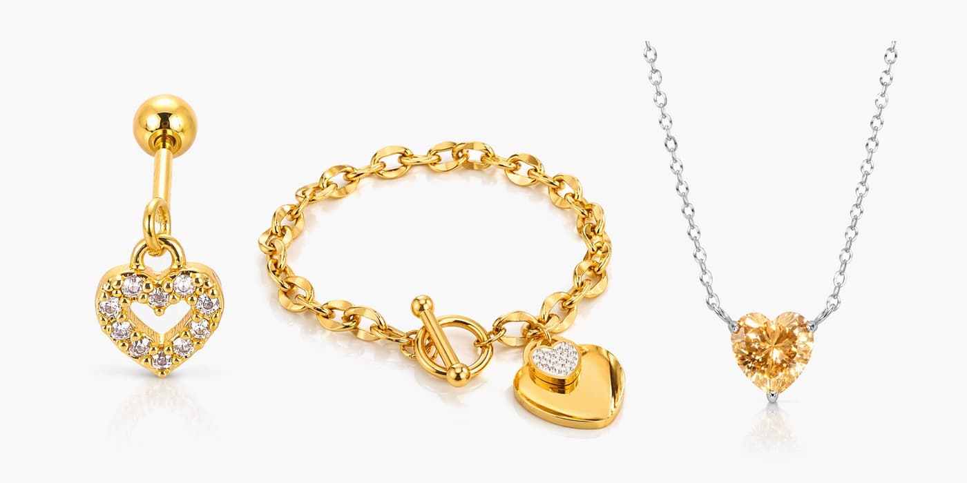 Silver Heart Trio for Date Night