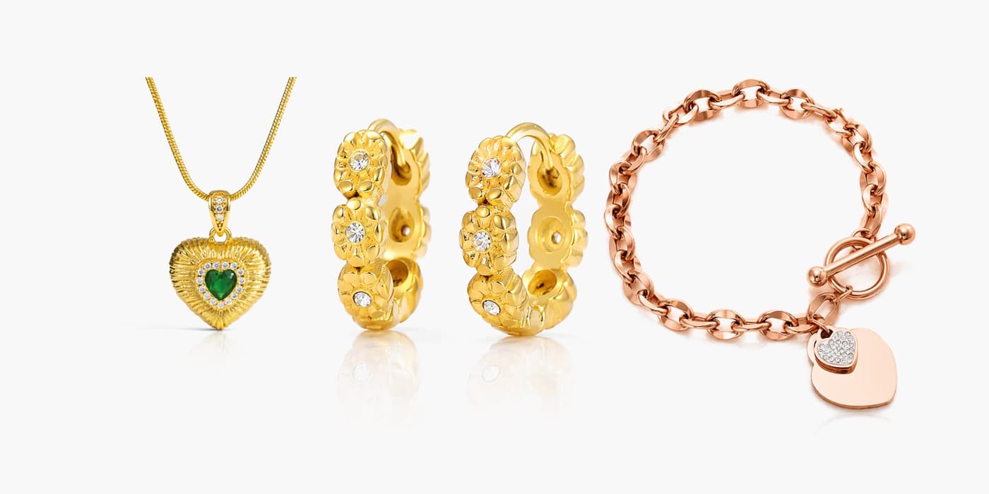 Warm Gold Holiday Sparkle Set
