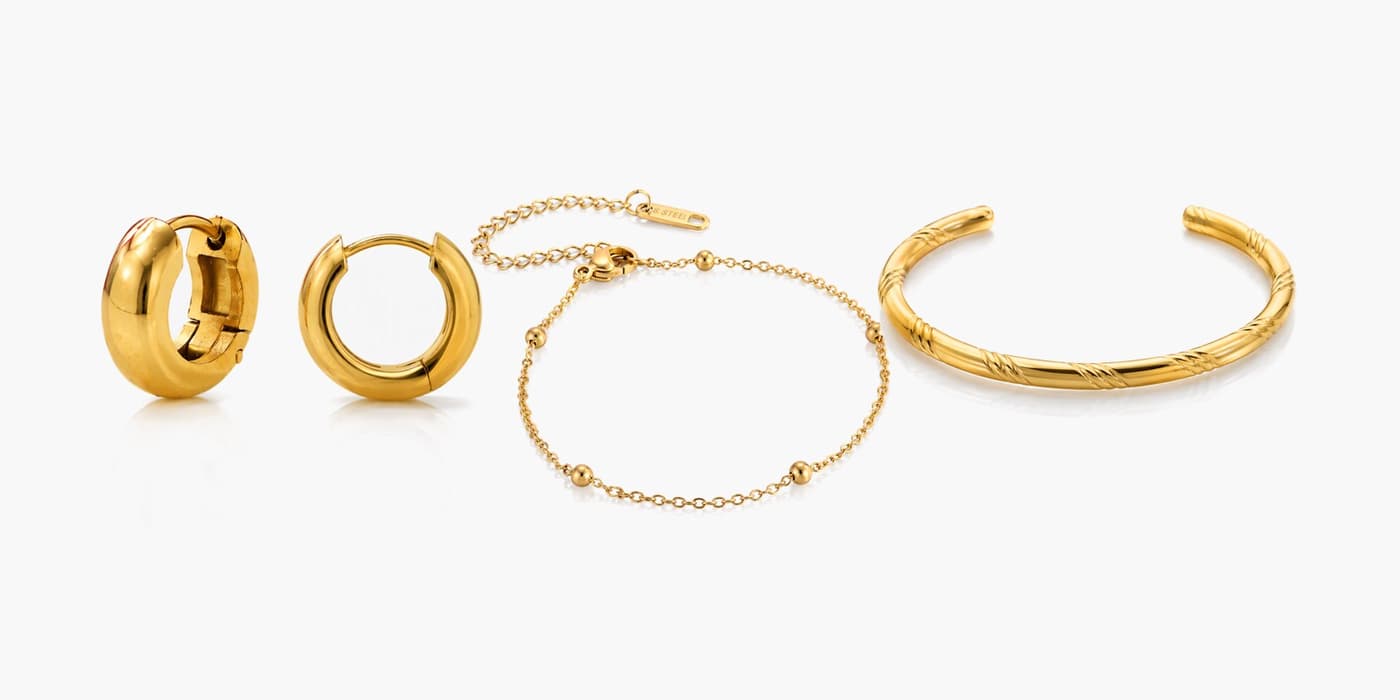 Dainty Earrings & Bracelet Set