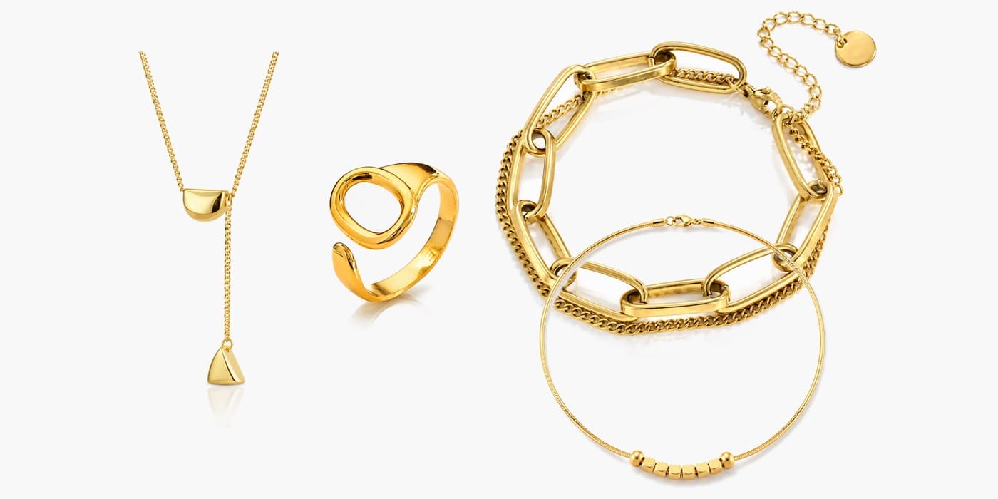 Gold Minimalist Jewelry Set