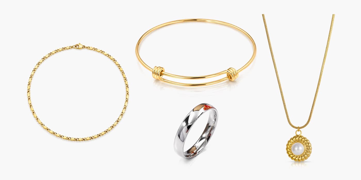Silver Minimalist Jewelry Layered Set