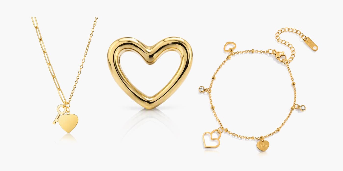Warm Gold Heart Trio
