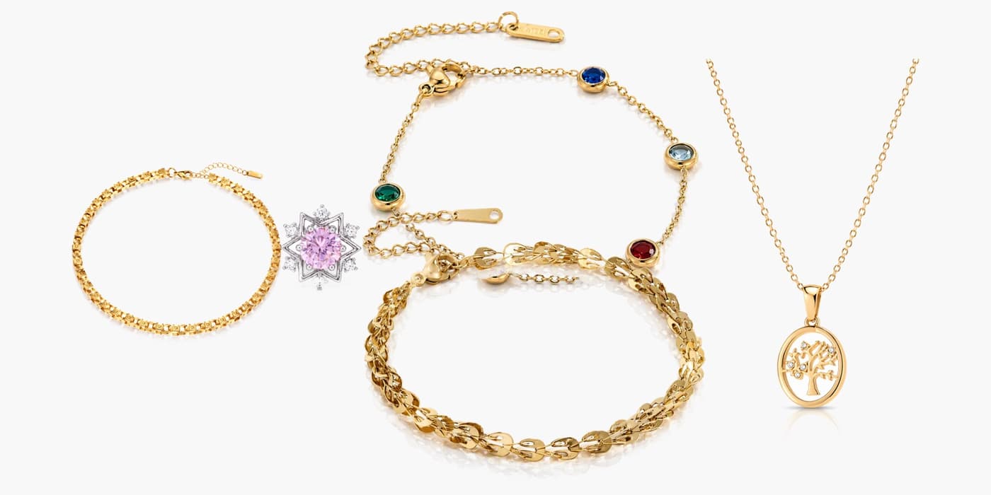 Classic Gold Leaf Jewelry Set