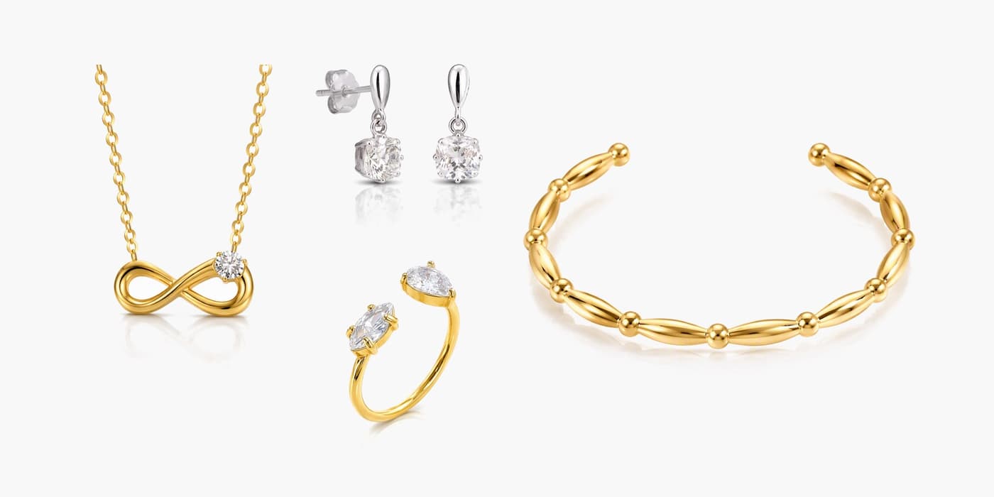 Silver Minimalist Jewelry Layering Set