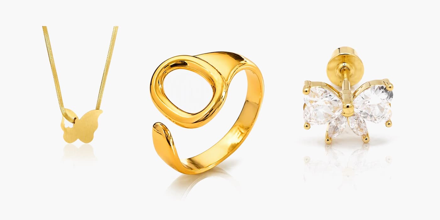 Everyday Gold Butterfly Stack