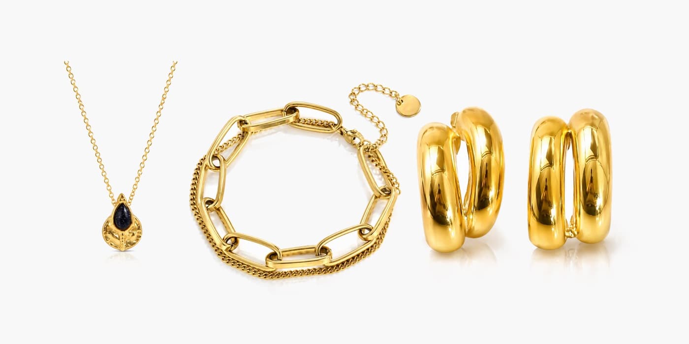 Warm Gold Layered Everyday Set