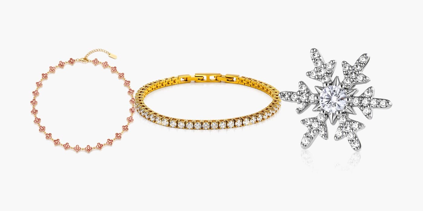 Sparkling Silver Star Jewelry Set