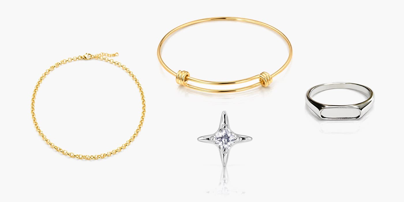 Minimalist Silver Star Jewelry Stack