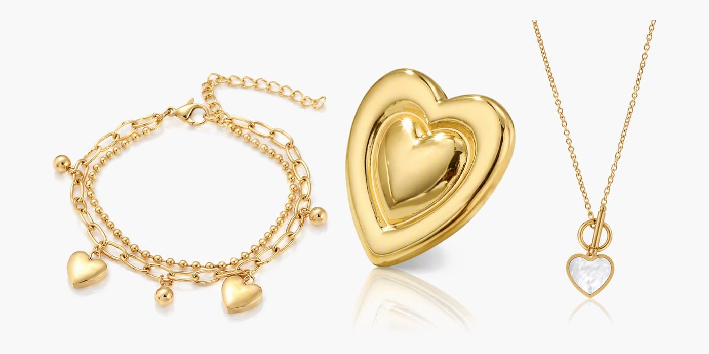 Warm Gold Heart Trio