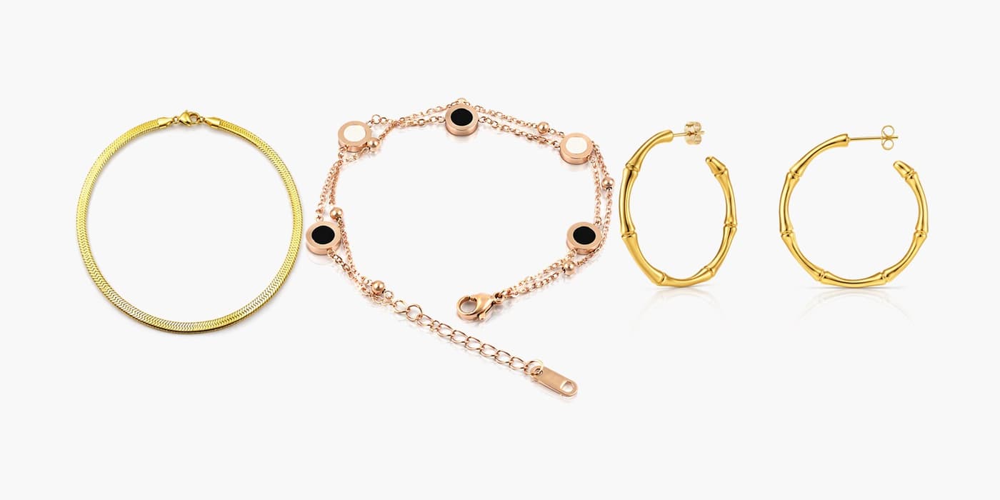 Gold Classic Jewelry Set